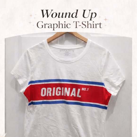 Wound Up Tops - Wound Up Original No.1 Graphic Tee 3XL White Short Sleeve Casual T-Shirt NWOT